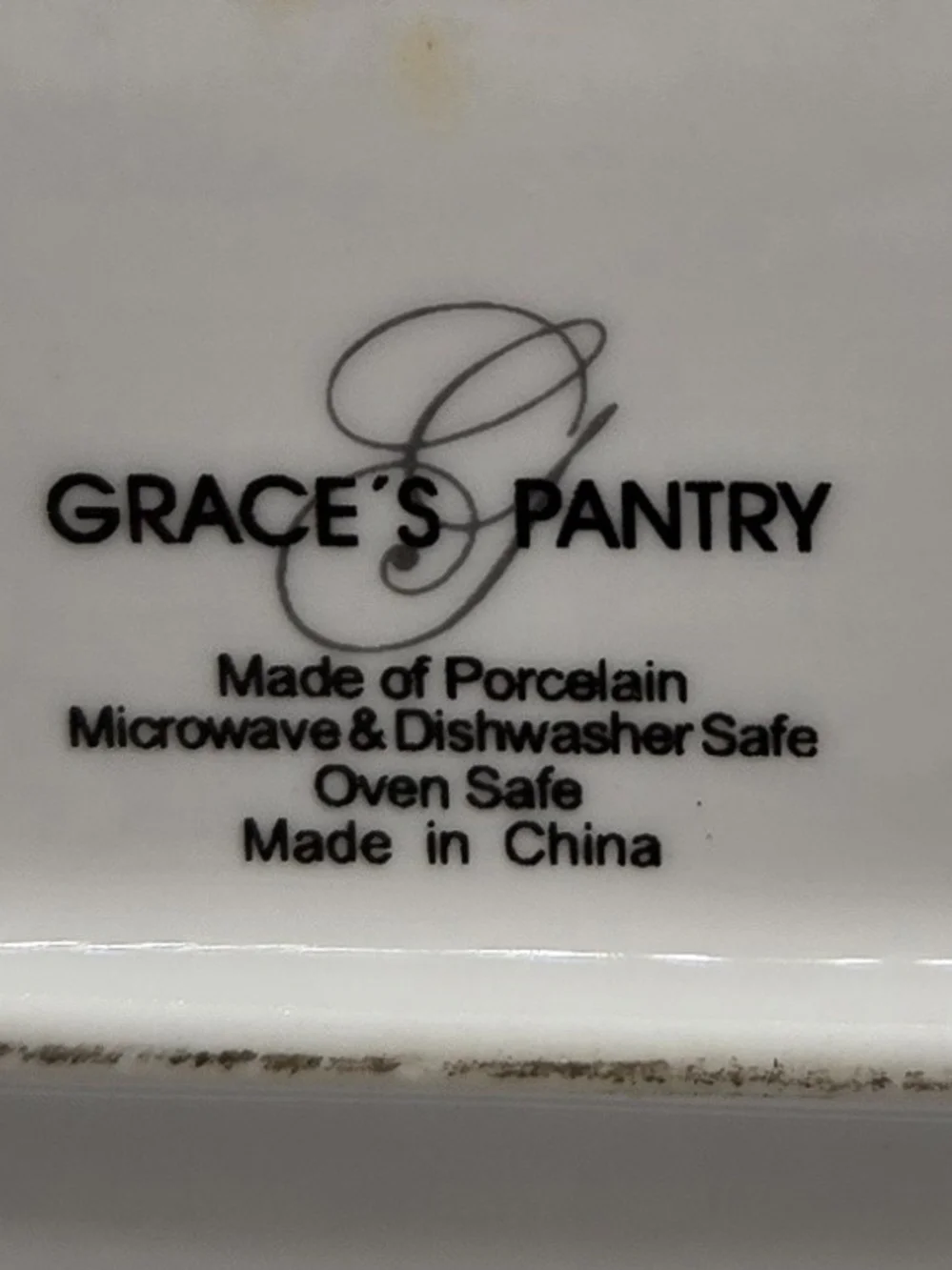 Grace's Pantry Floral Porcelain Covered Baking Dish Peony Rose Pattern